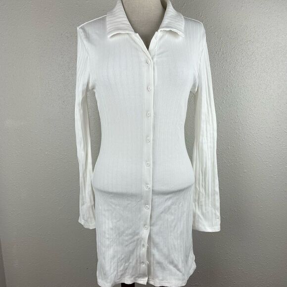 NWT L.A. Hearts White Button Down Cardigan Sweater Size M - Picture 1 of 7